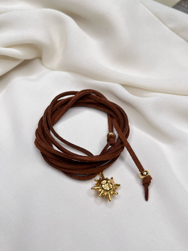 Chocker sole/luna Marrone