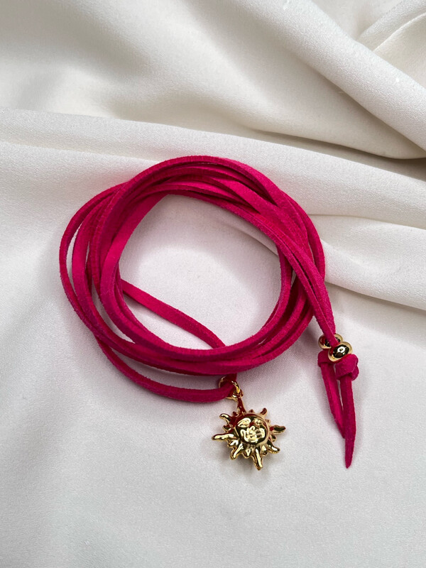 Chocker sole/luna fucsia