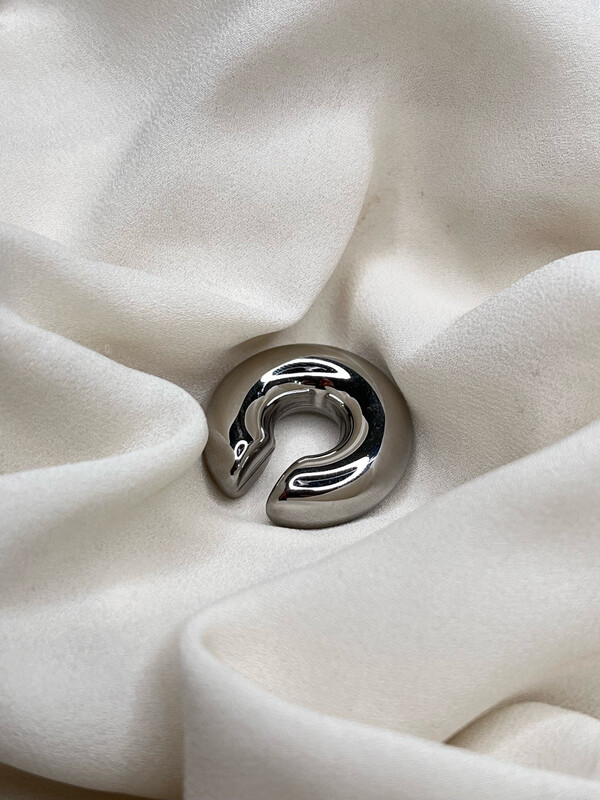 Earcuff chunky silver