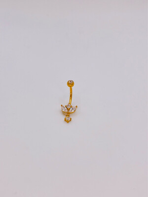 Piercing ombelico loto Gold