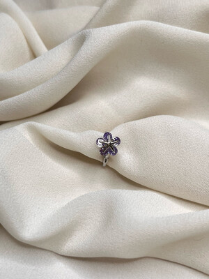 Hoop fiorellino lilla silver