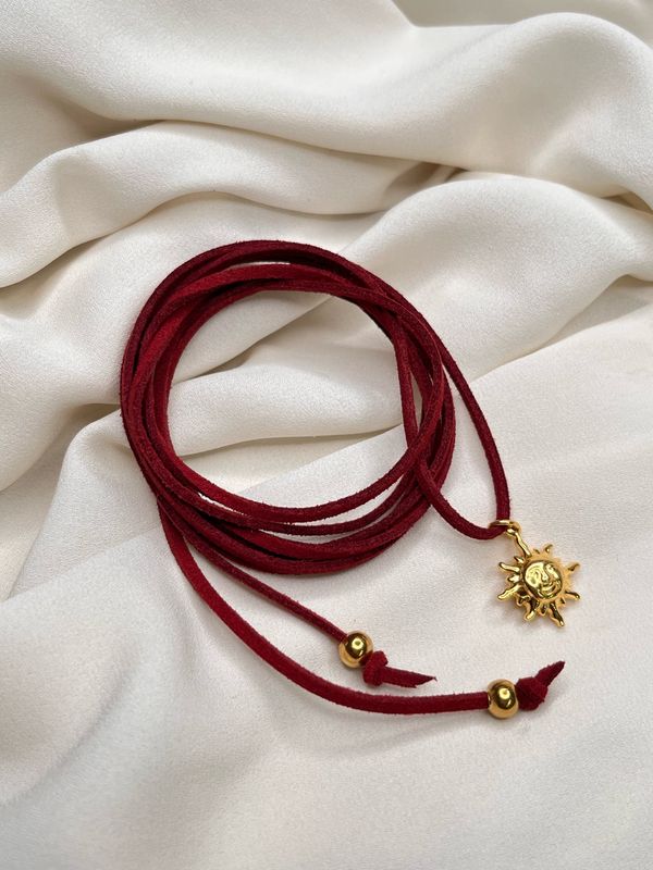 Chocker sole/luna rosso