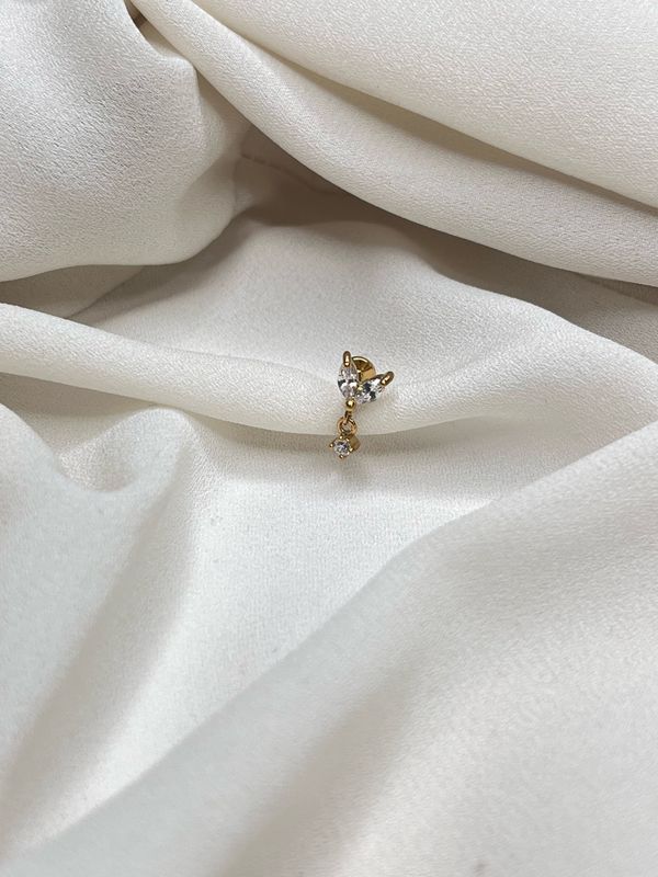 Piercing labret loto con charms gold