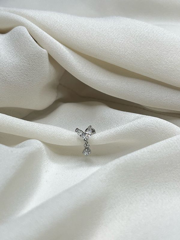 Piercing Labret loto con charms silver