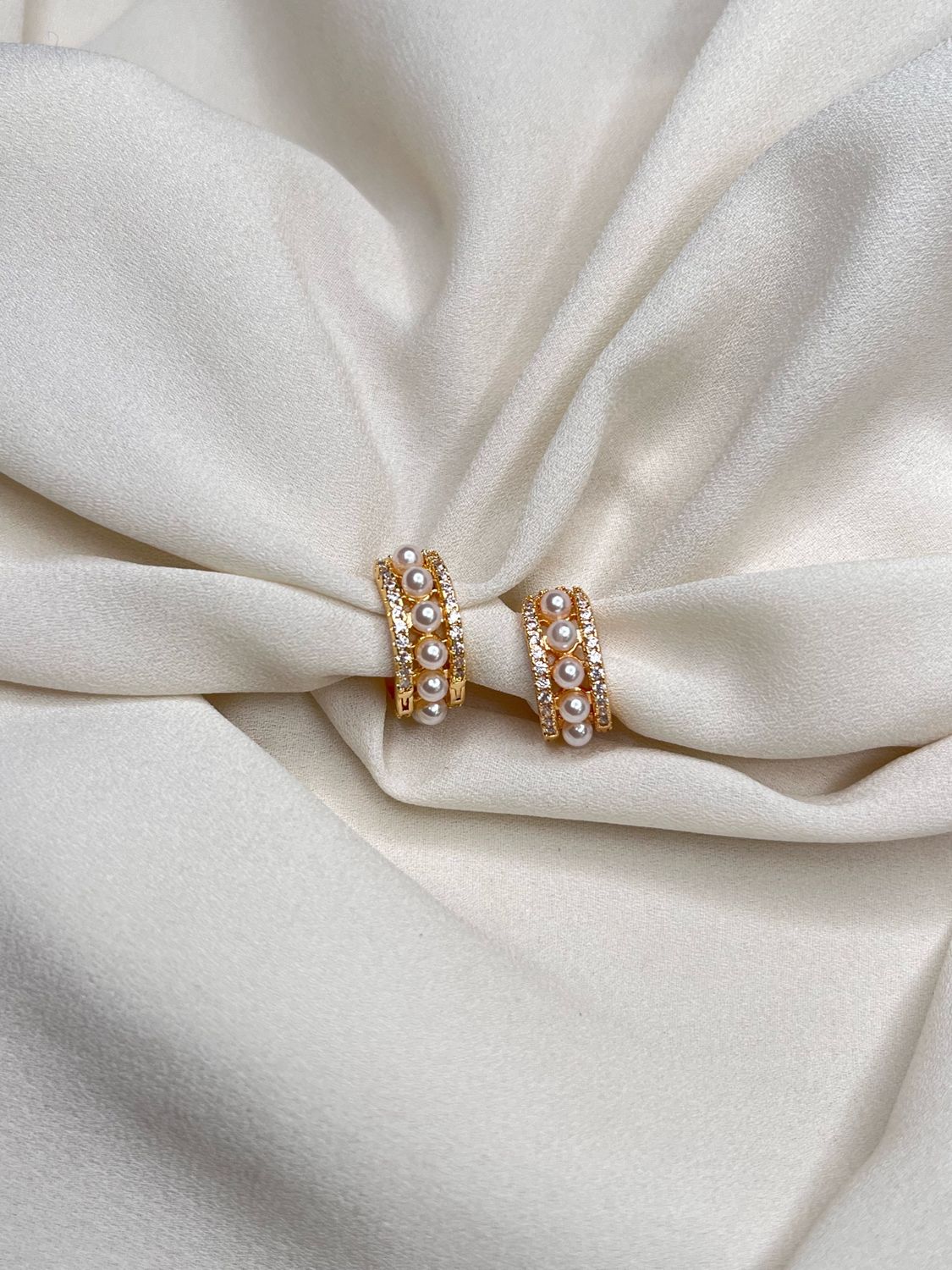 Hoop demure perle gold