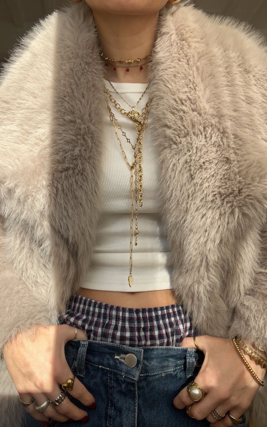 Collana rosario texture circle