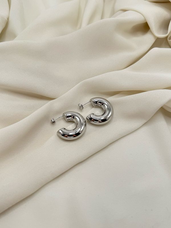 Orecchini mini chunky silver