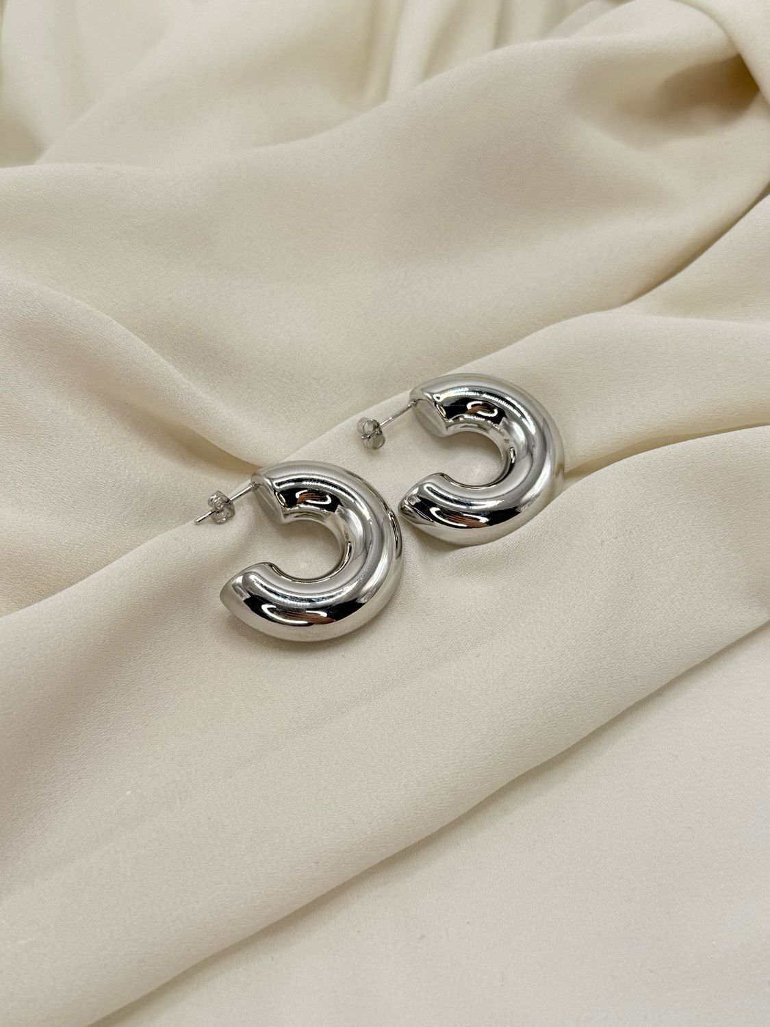 Orecchini chunky silver