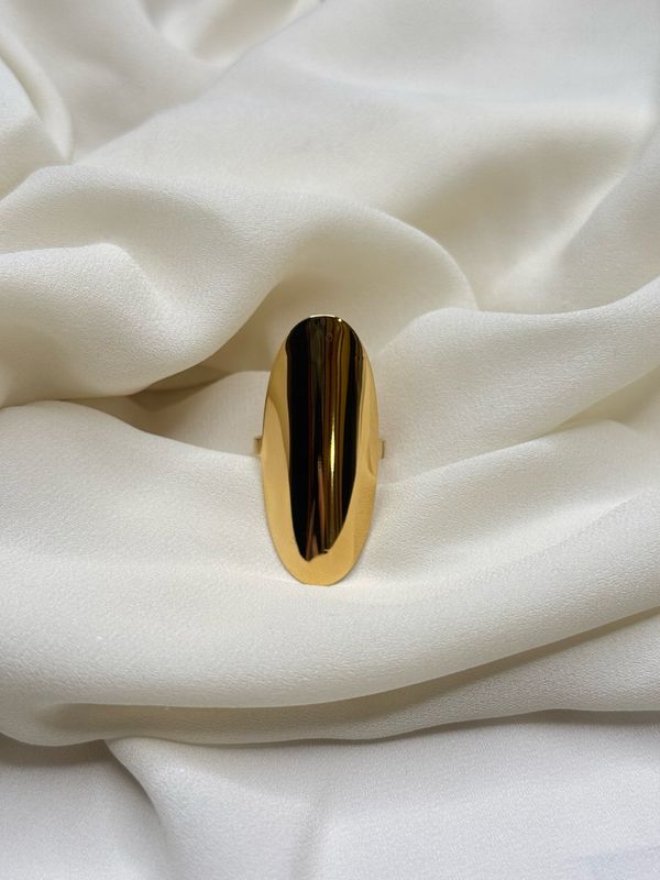 Anello ovale liscio