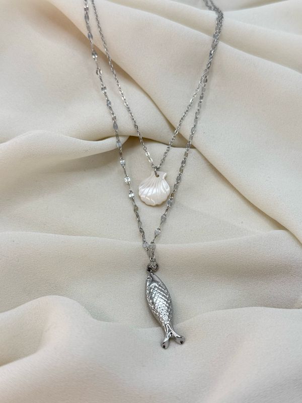 Collana sardina silver