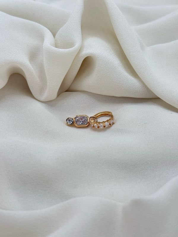 Hoop ottagonal gold