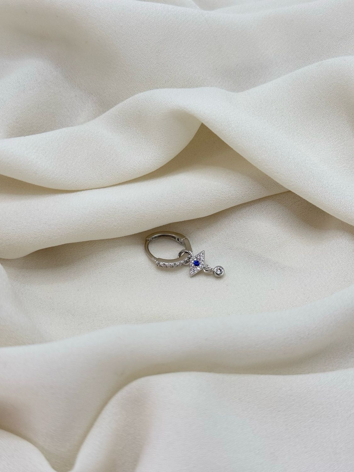 Hoop Fatima eye silver