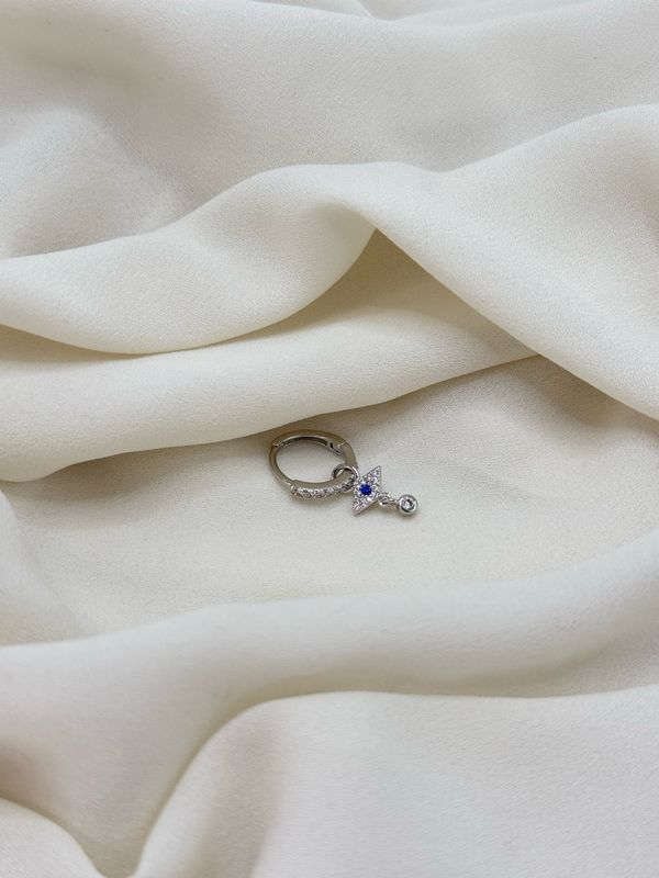 Hoop Fatima eye silver