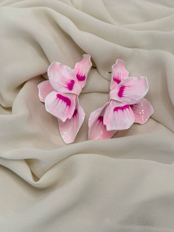Orecchini orchidea pink