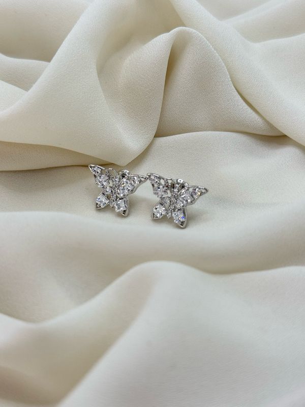 Orecchino butterfly silver