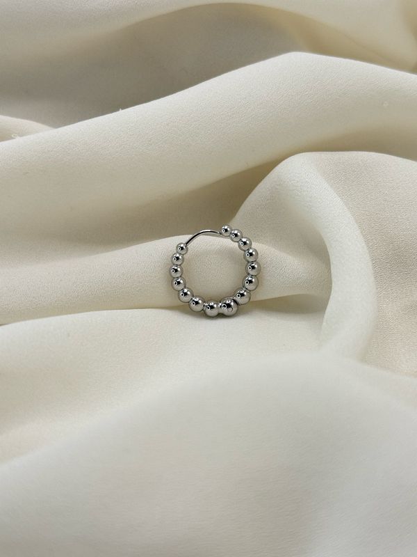 Hoop bollicine L silver