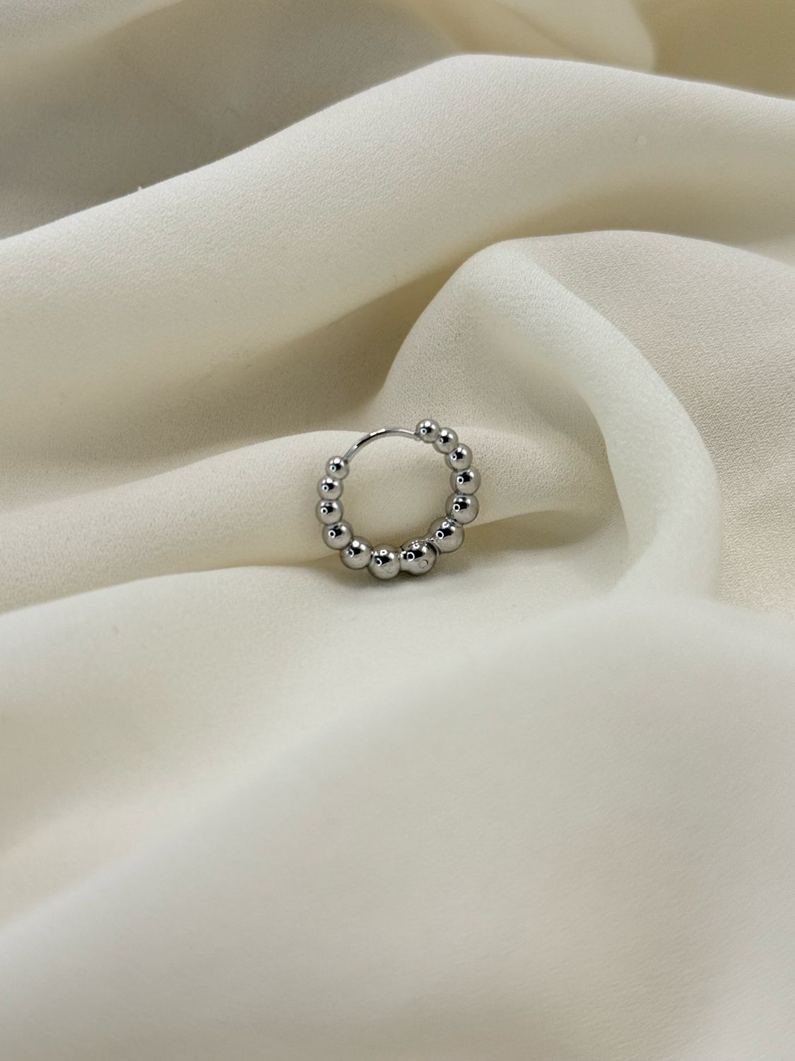 Hoop bollicine M silver