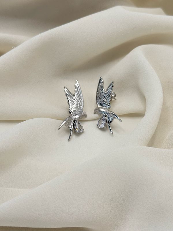Orecchino Bird silver