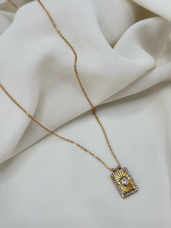 Collana targhetta Gold