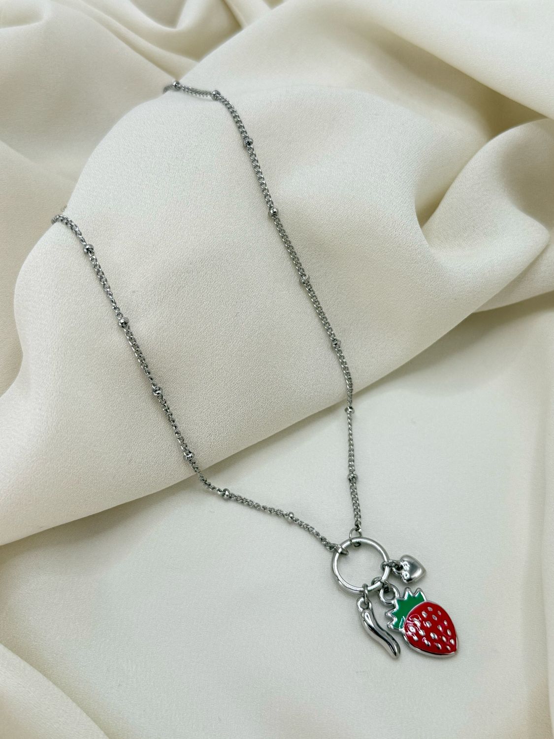 Collana charm fragolin silver