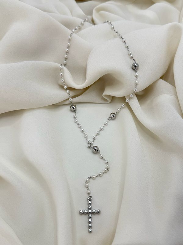 Collana rosario silver