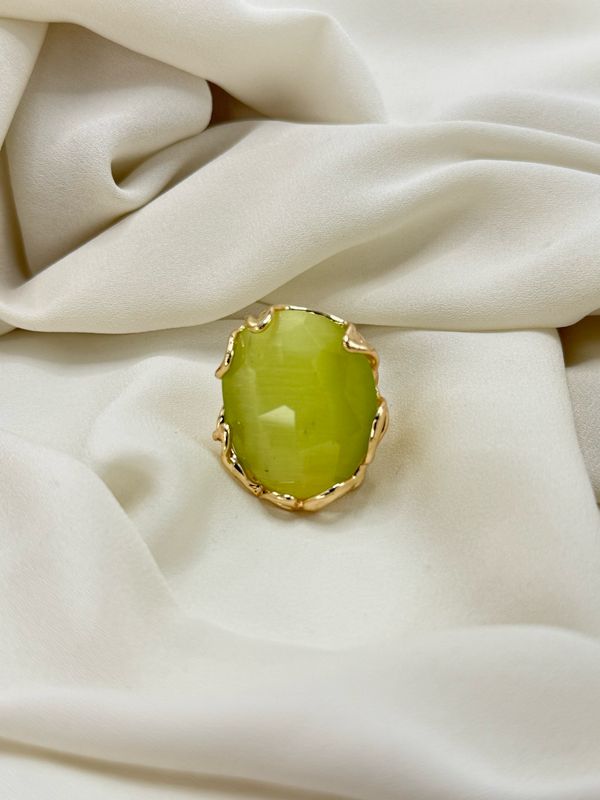 Anello alora verde gold