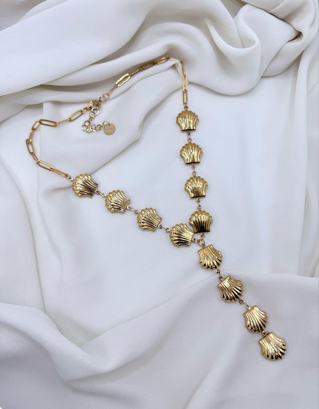 Collana cravatta conchiglie