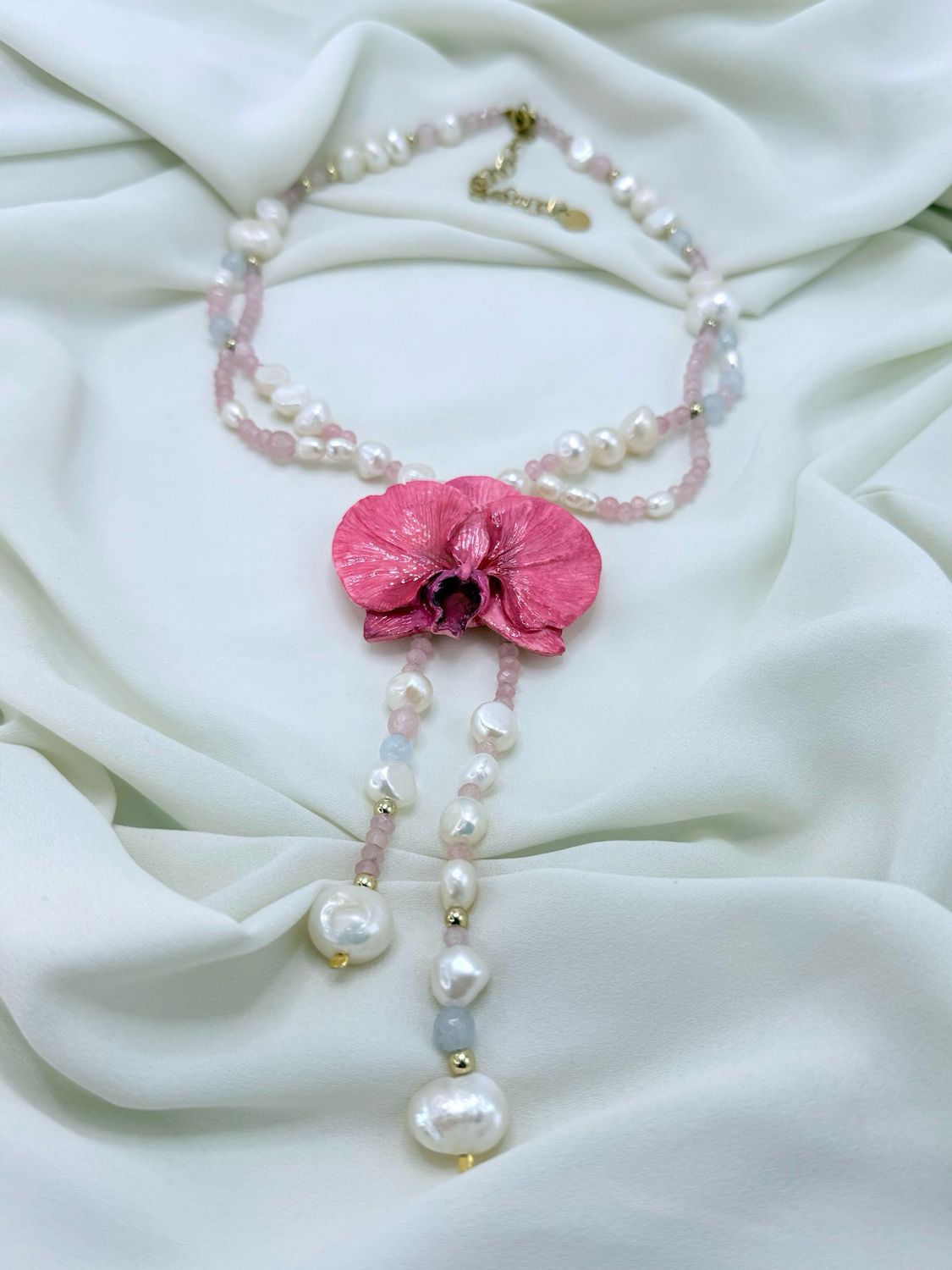 Girocollo perle Orchidea