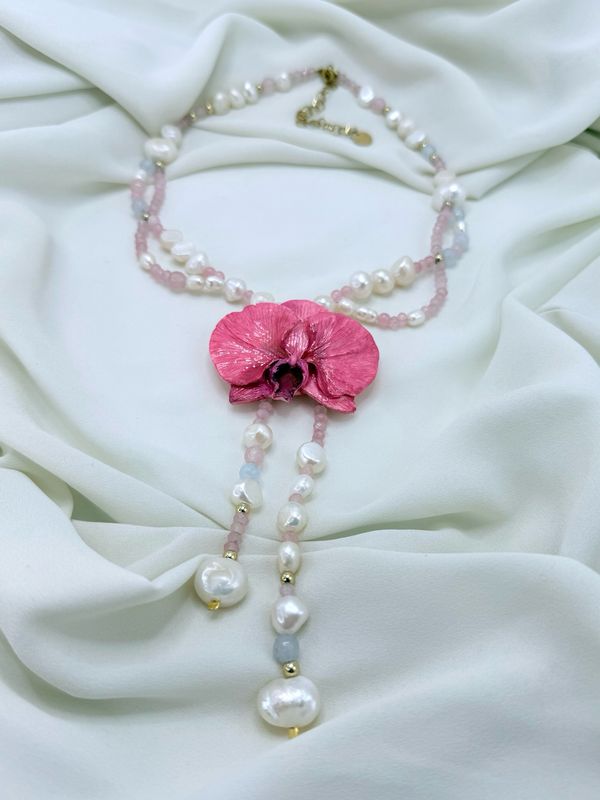 Girocollo perle Orchidea