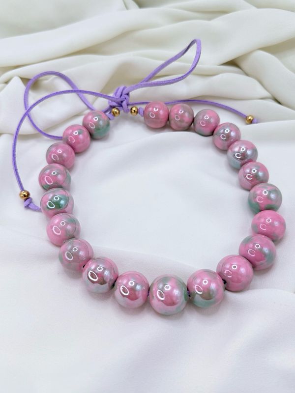 Girocollo sfere rosa