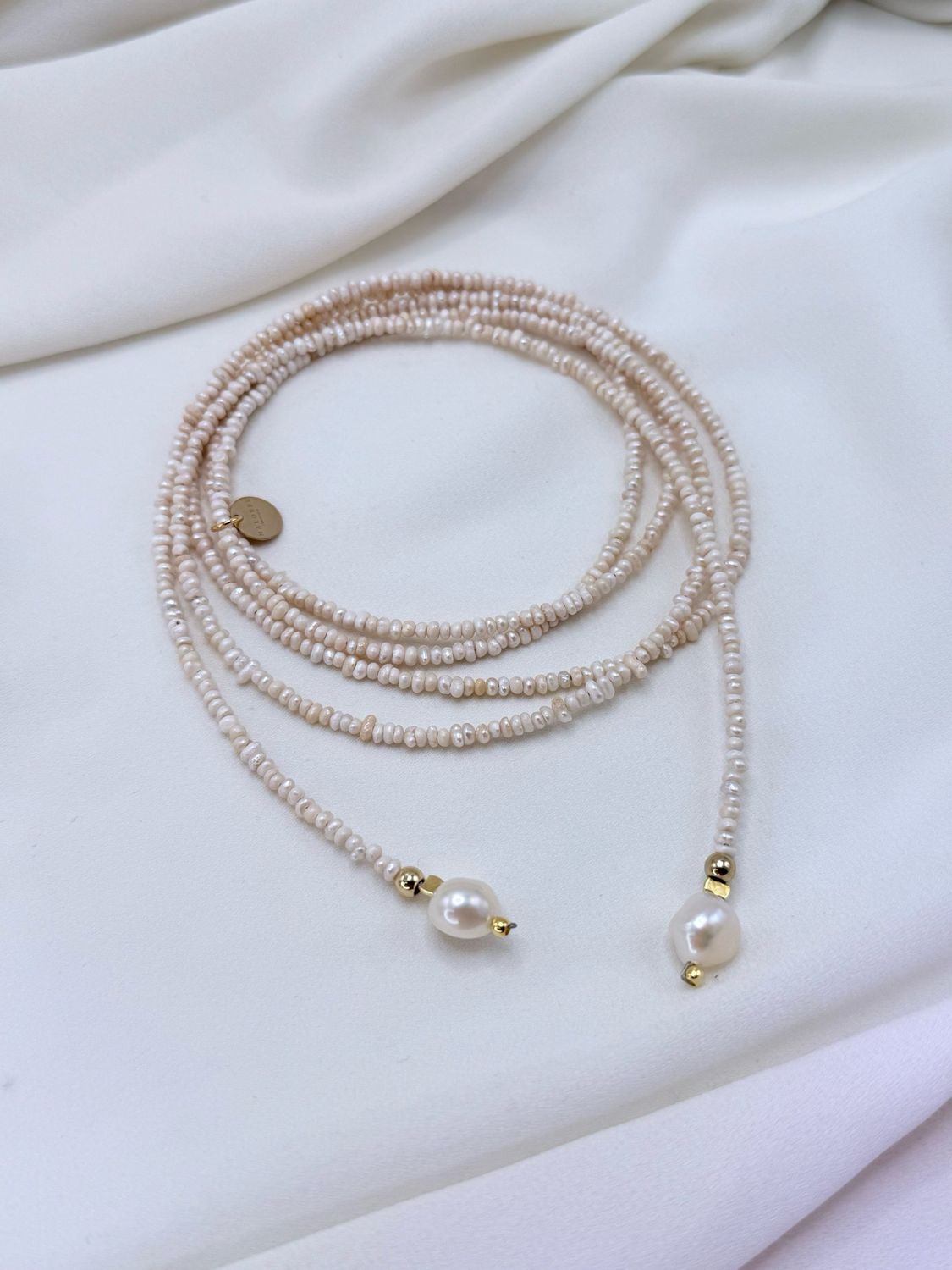 Collana filo lungo perline