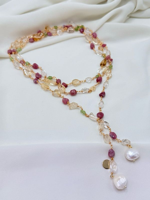 Collana filo lungo primavera