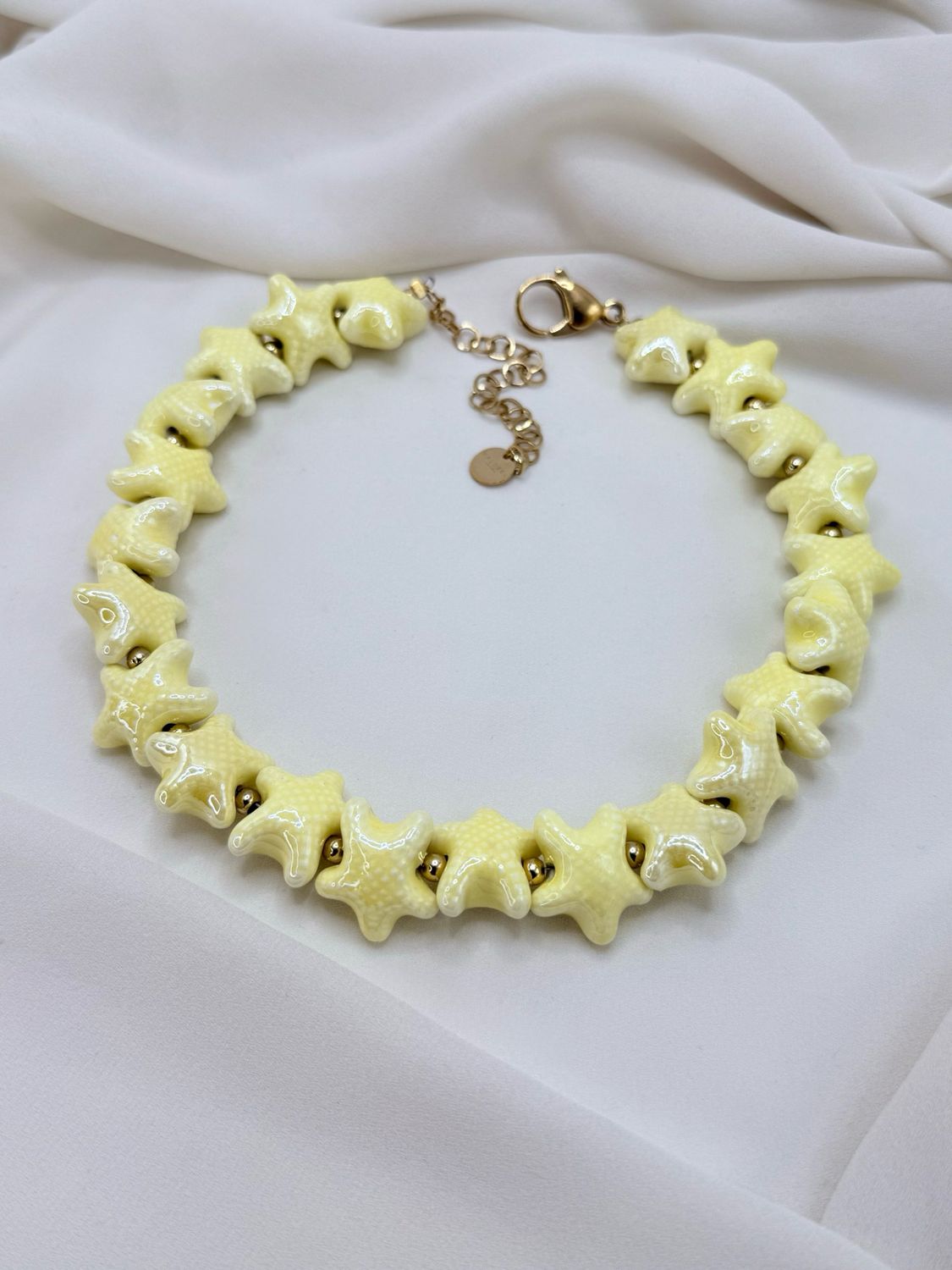 Girocollo butter yellow stars