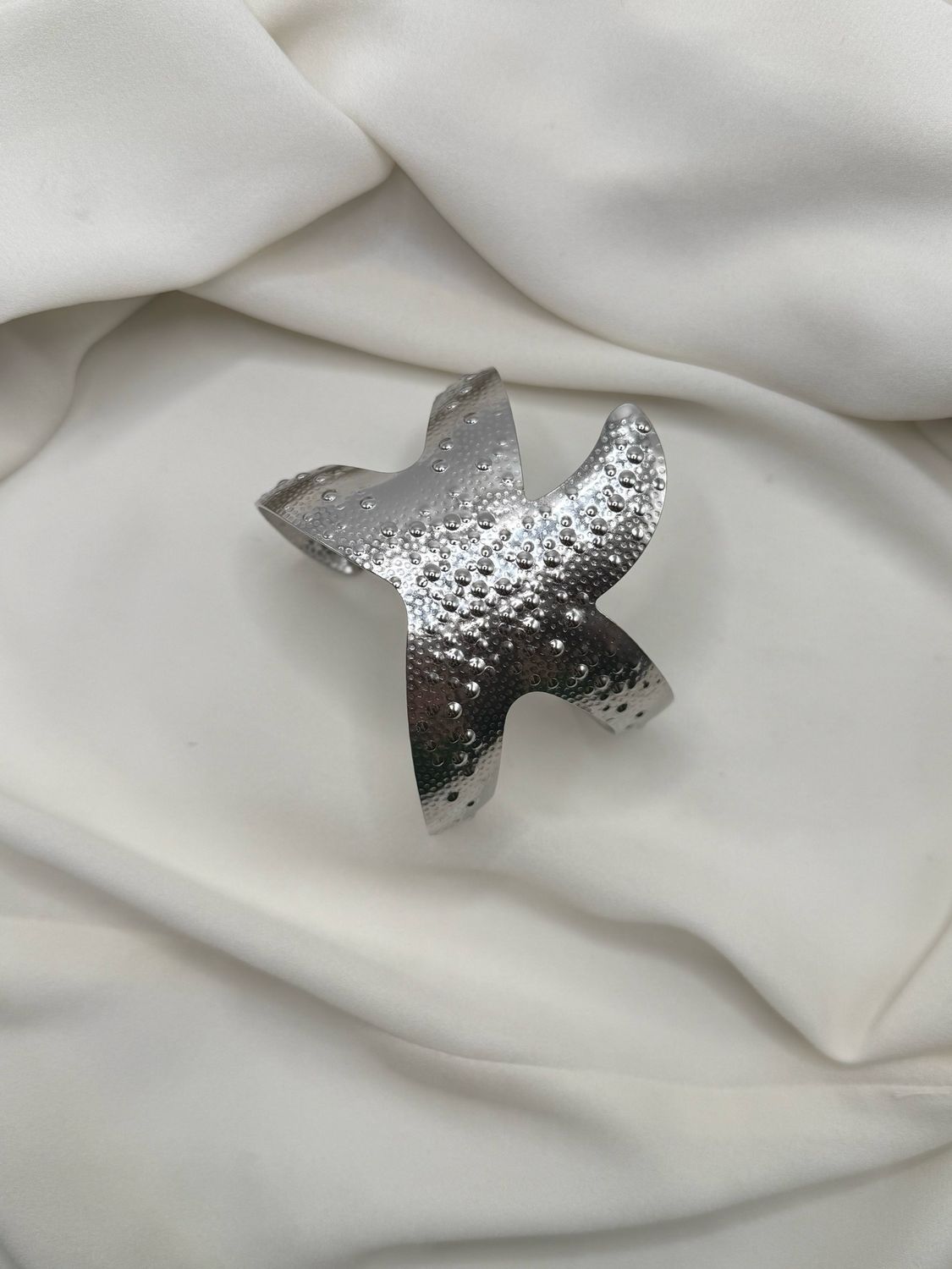 Bracciale rigido stella marina silver