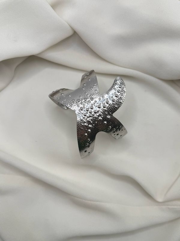 Bracciale rigido stella marina silver
