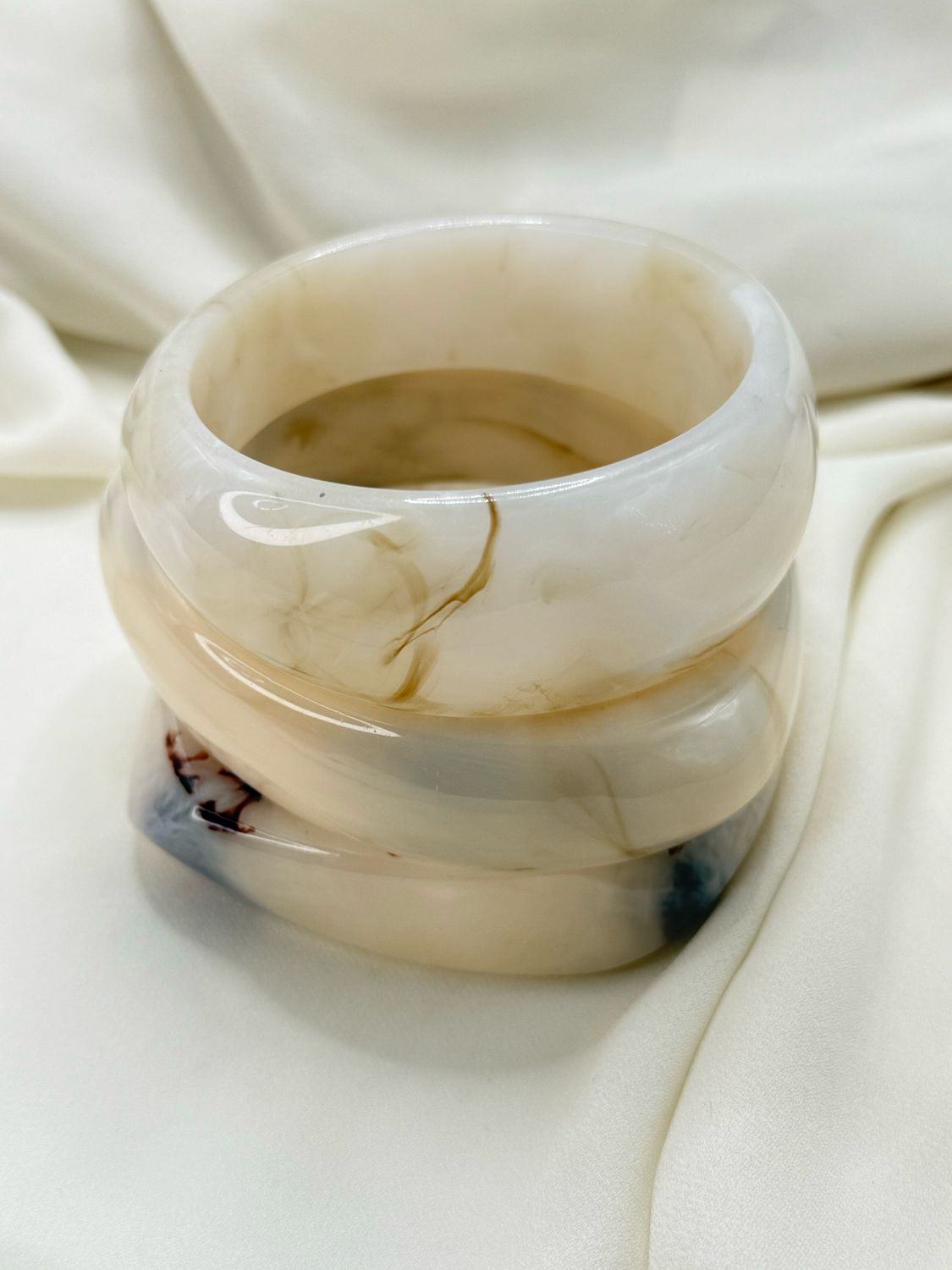 Set bangles resina bianchi