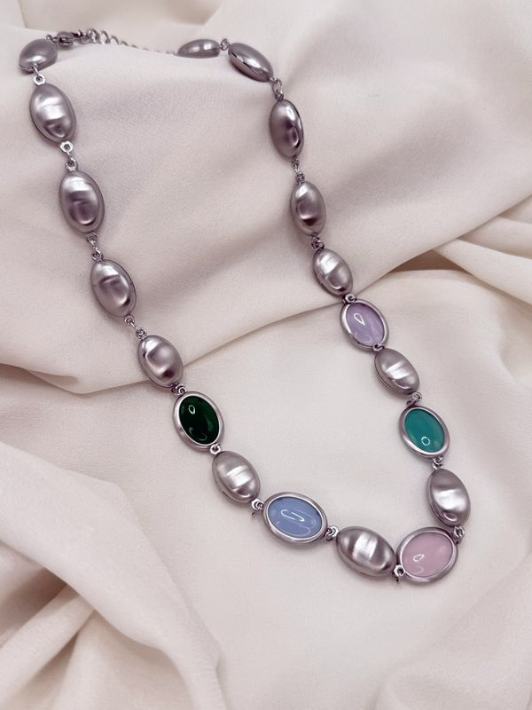 Collana Geode silver