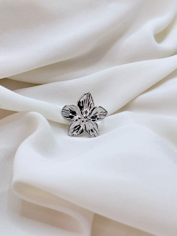 Anello ibisco silver