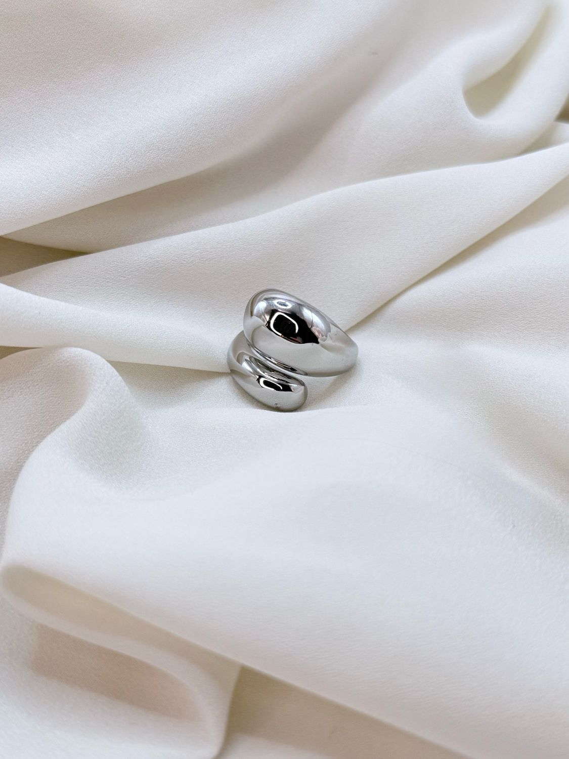 Anello bold contrarier silver