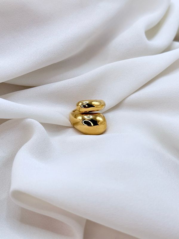 Anello bold contrrier Gold