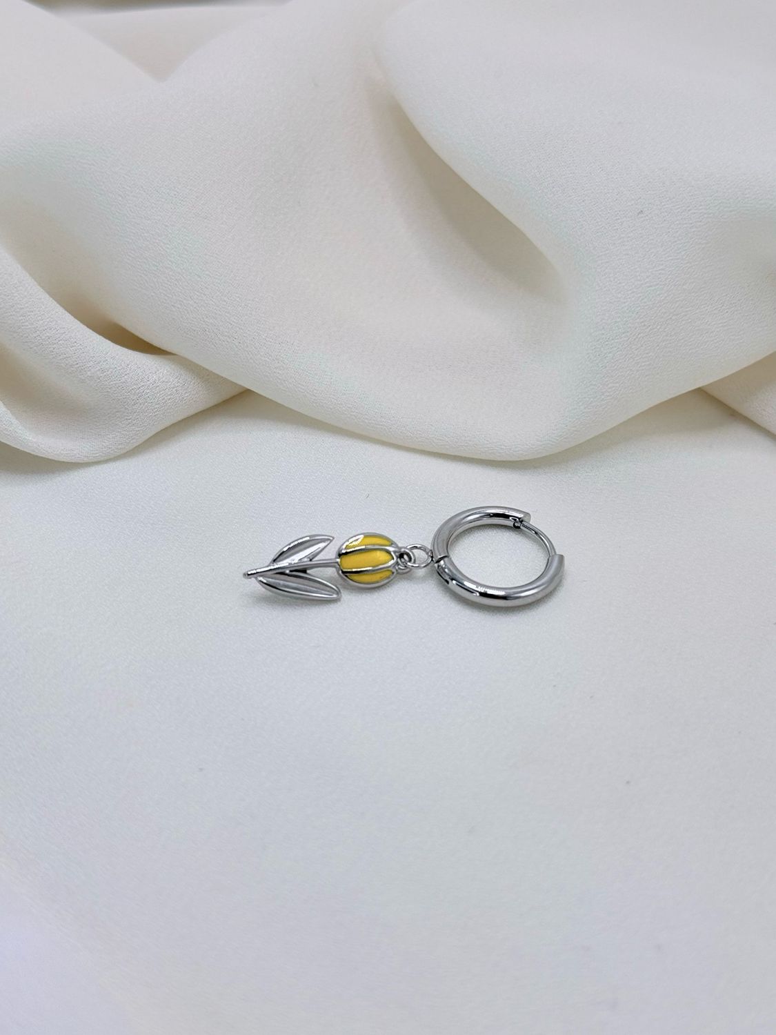 Hoop tullipà giallo silver