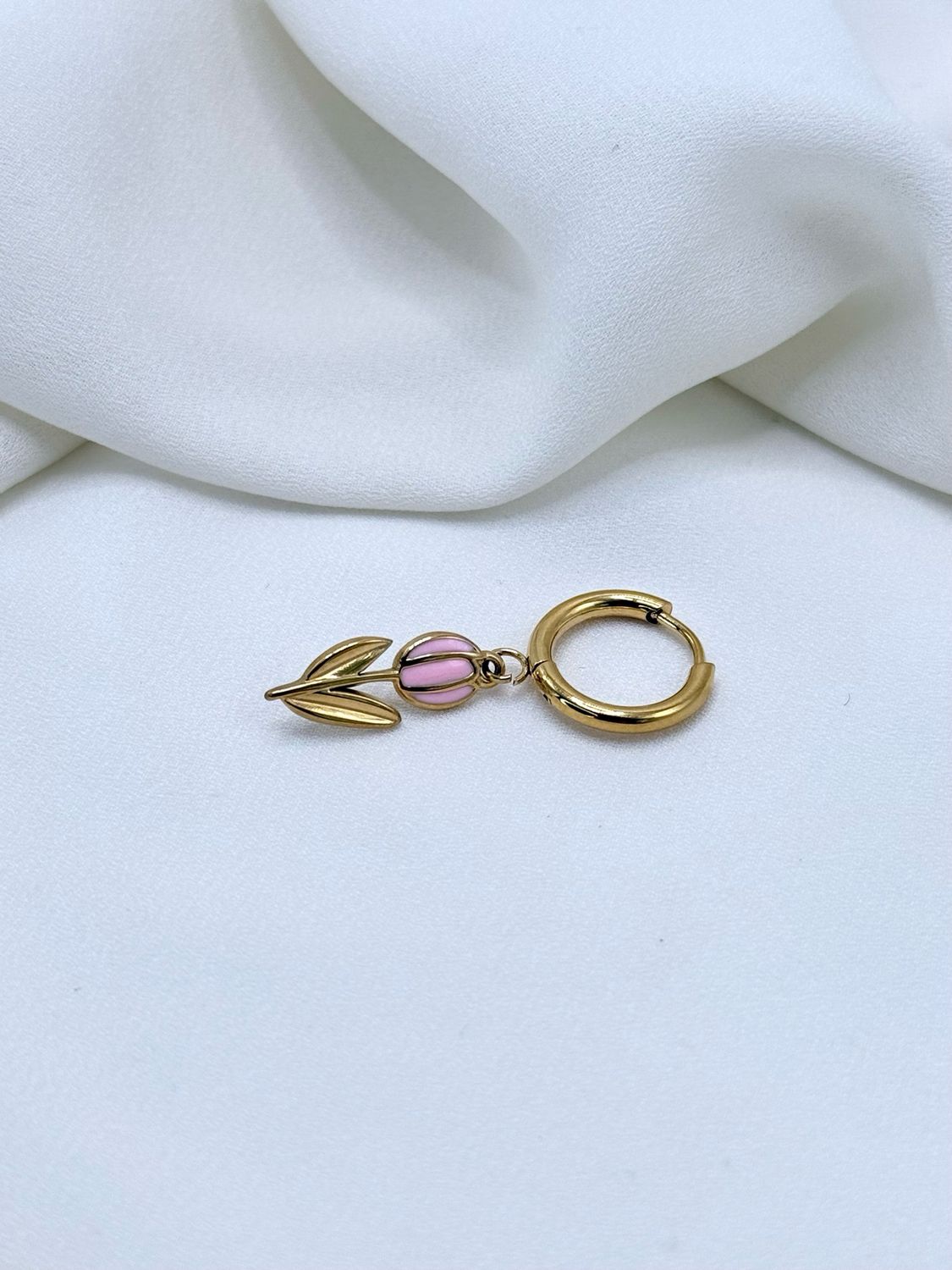 Hoop tullipà rosa gold