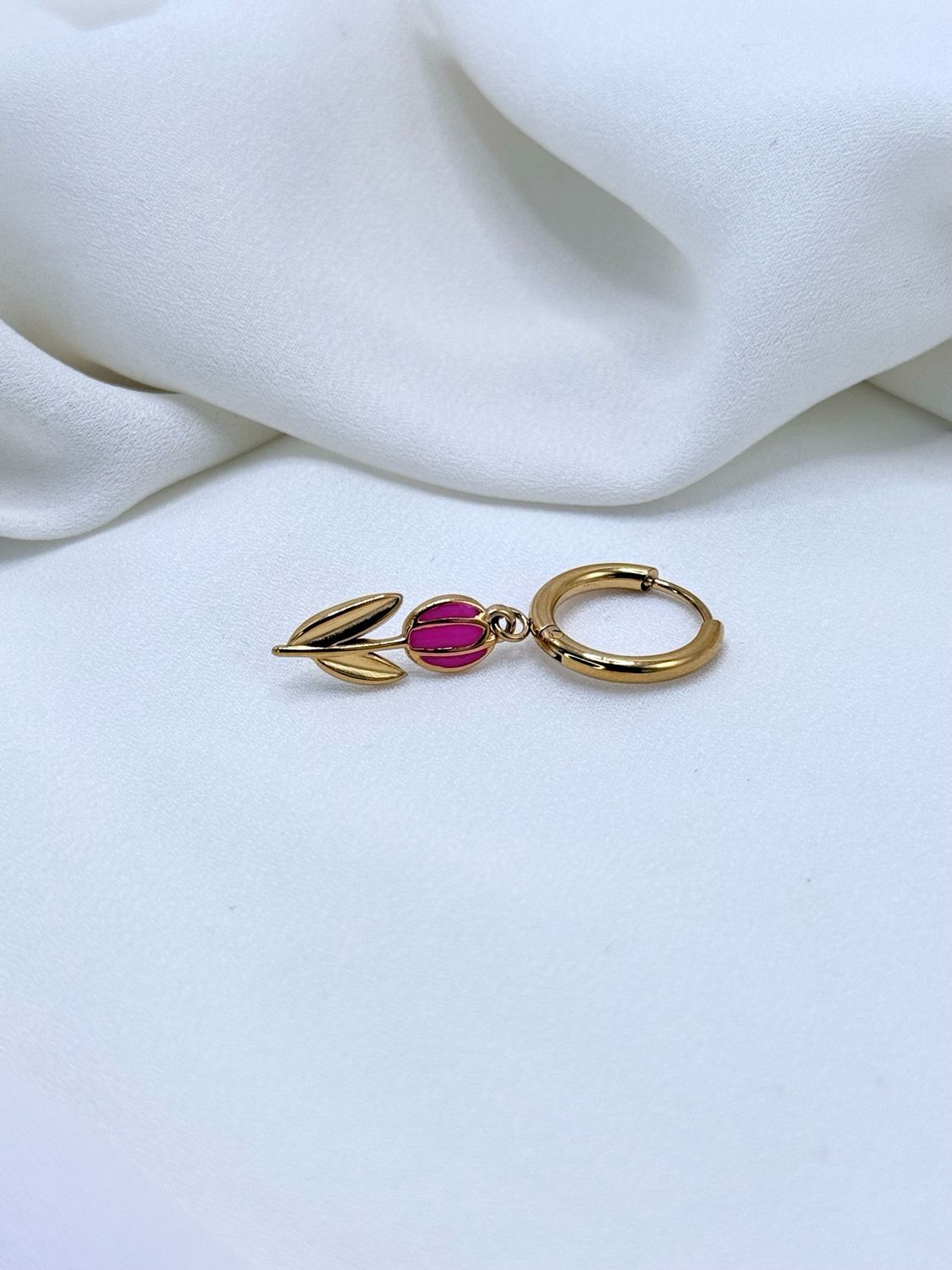 Hoop tullipà fucsia gold
