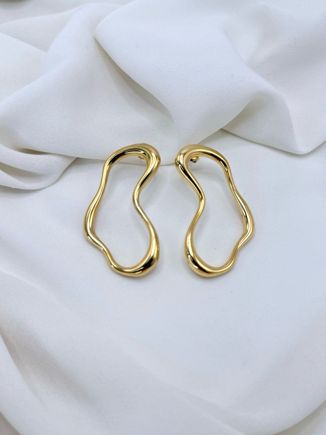 Orecchini minimal waves gold