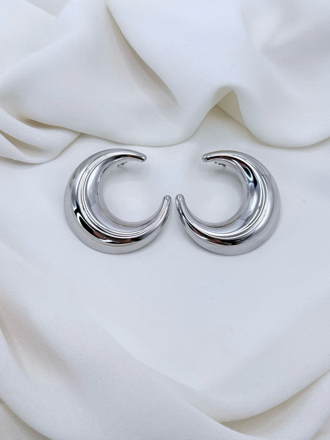 Orecchini luna silver