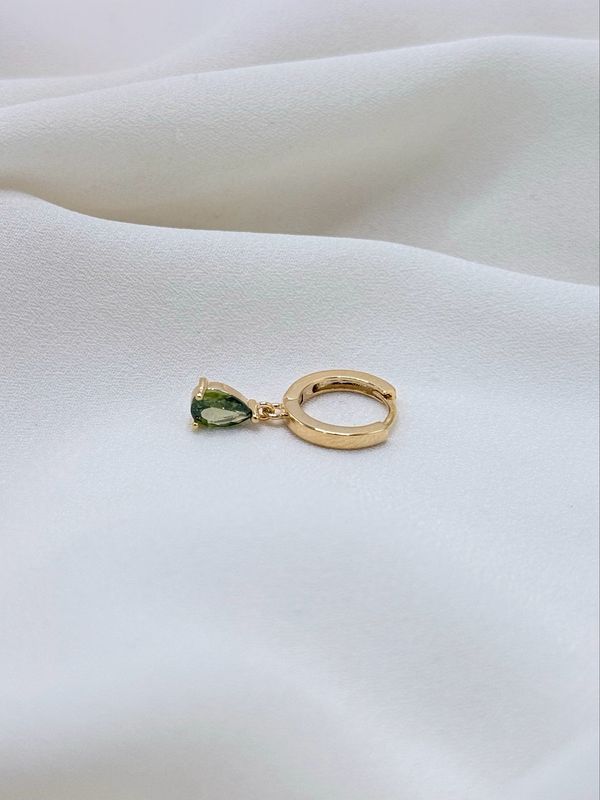 Hoop drop verde gold