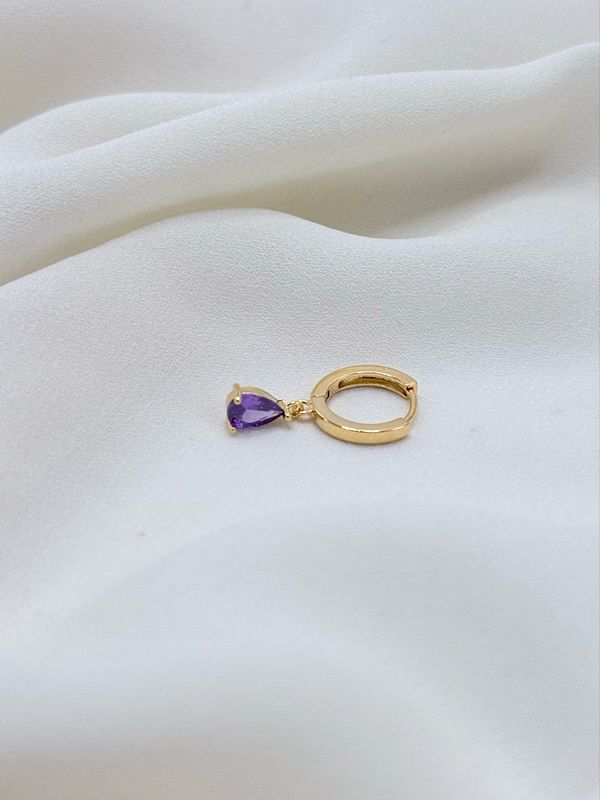 Hoop drop Viola Gold