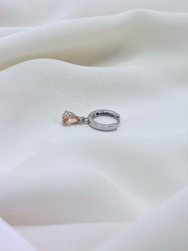 Hoop drop champagne silver