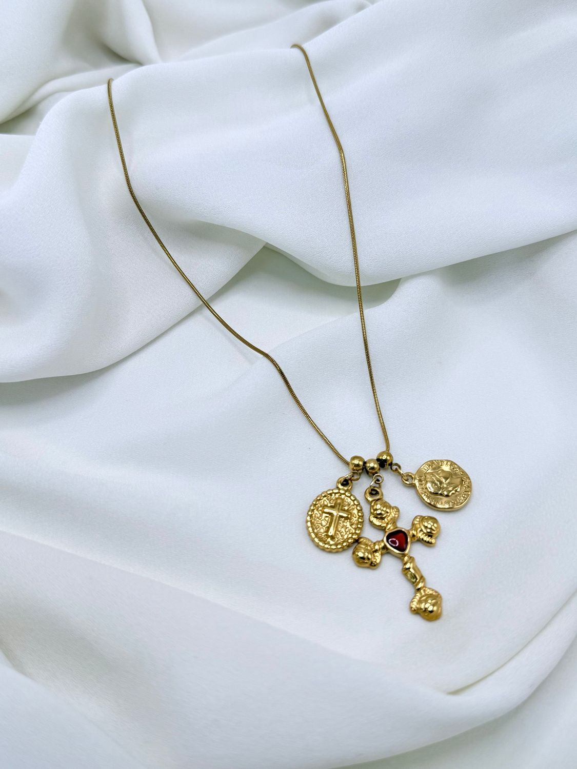 Collana credo red Gold