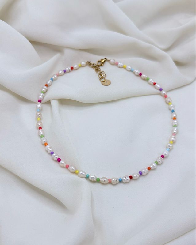 Girocollo perle multicolor